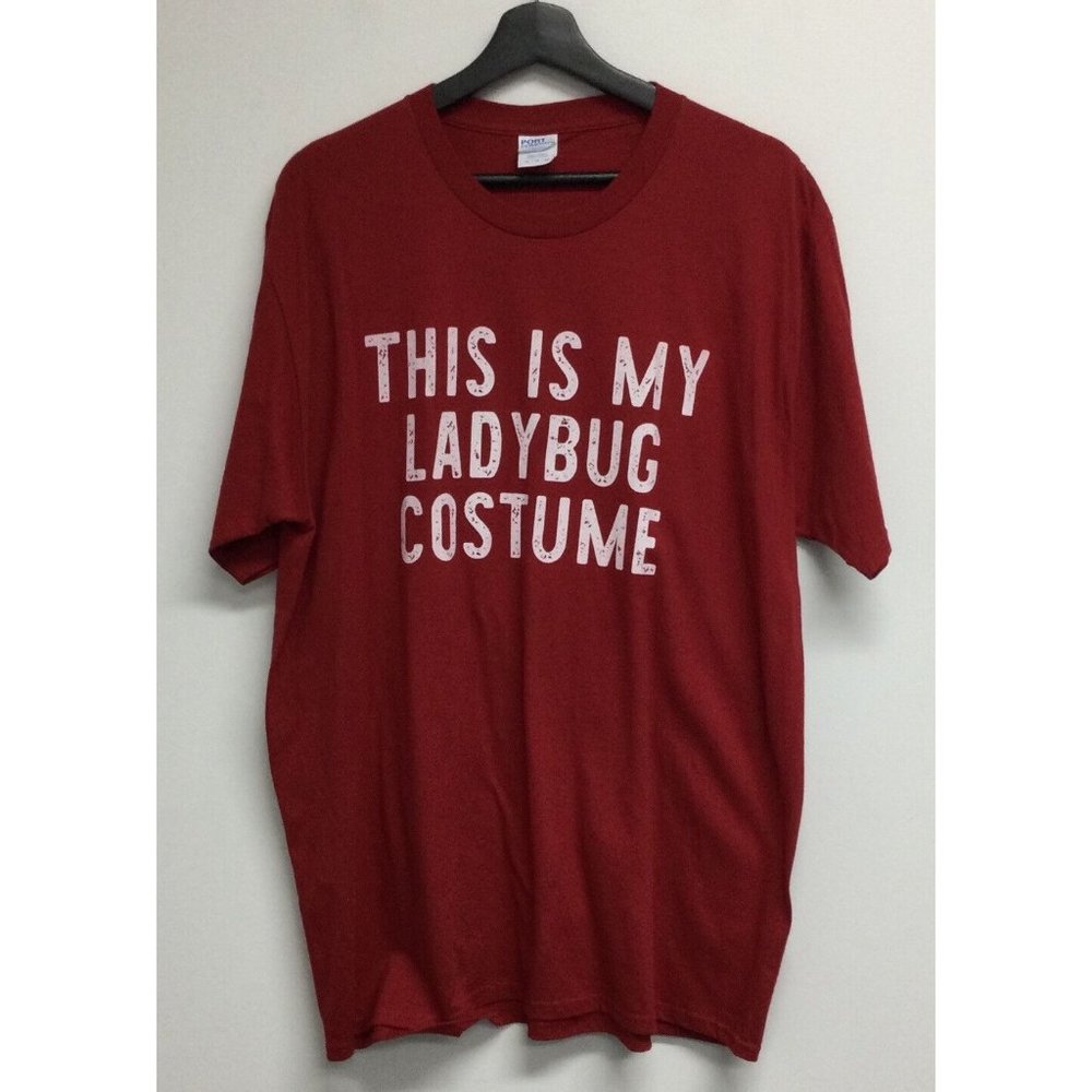 This Is My Ladybug Costume T-shirt Unisex Size XL Red Short Sleeve Tee Halloween